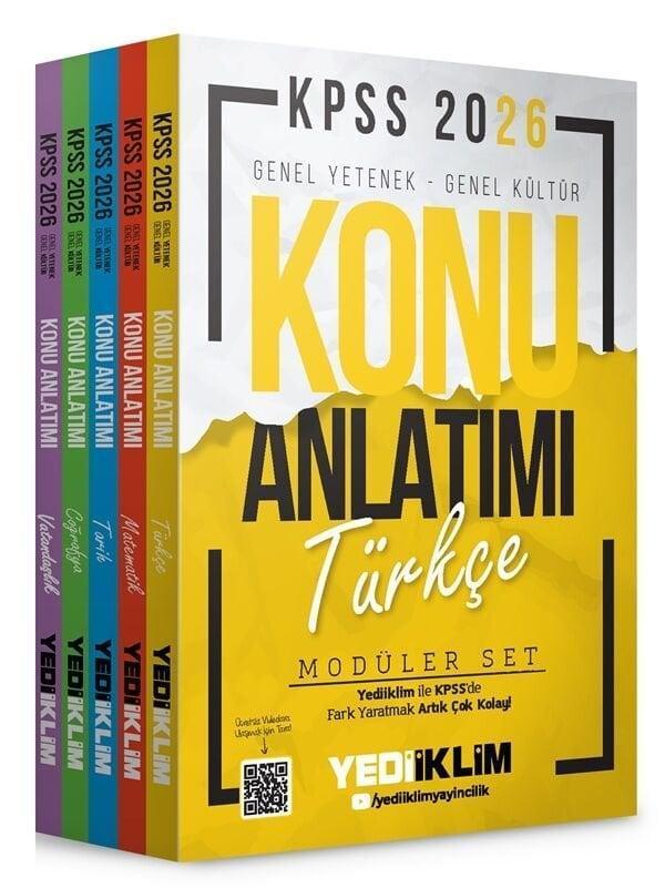 Yediiklim 2026 KPSS Genel Yetenek Genel Kültür Konu Anlatımı Modüler Set - Yediiklim Yayınları - Image 1