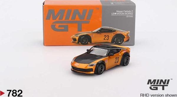 Mini GT 1:64 Nissan Z LB Nation Works LB Gold Diecast Model Araba (MGT00782) - Image 1