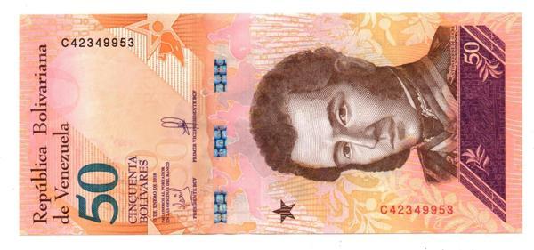 Venezuella 50 Bolivares 2018  C42349953  (wb0418) - Image 1