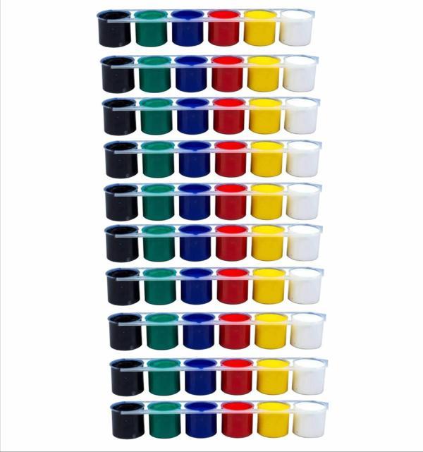 10 Adet 6LI 25 ML AKRİLİK BOYA 6x25 Toplam 150 ML - Image 1