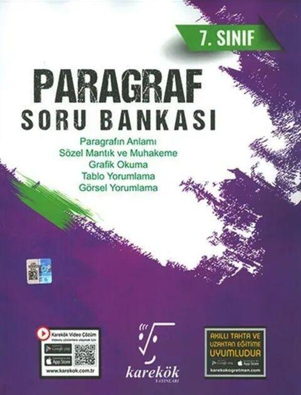 7. Sınıf Paragraf Soru Bankası Karekök Yayınları - Karekök Eğitim Yayınları - Image 1