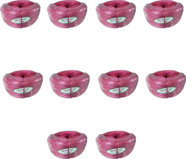 Favori İp Halat FH03 PP Naylon Burgulu Örgü Çamaşır İpi - Pembe - 100 Metre - 10 Adet - Image 1