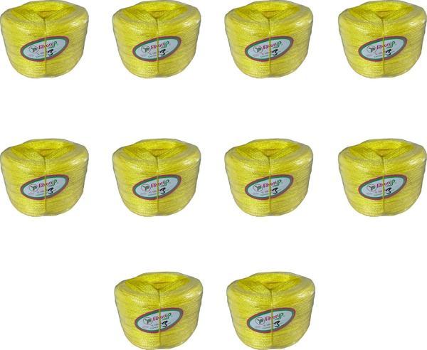 Favori İp Halat FH03 PP Naylon Burgulu Örgü Çamaşır İpi - Sarı - 100 Metre - 10 Adet - Image 1