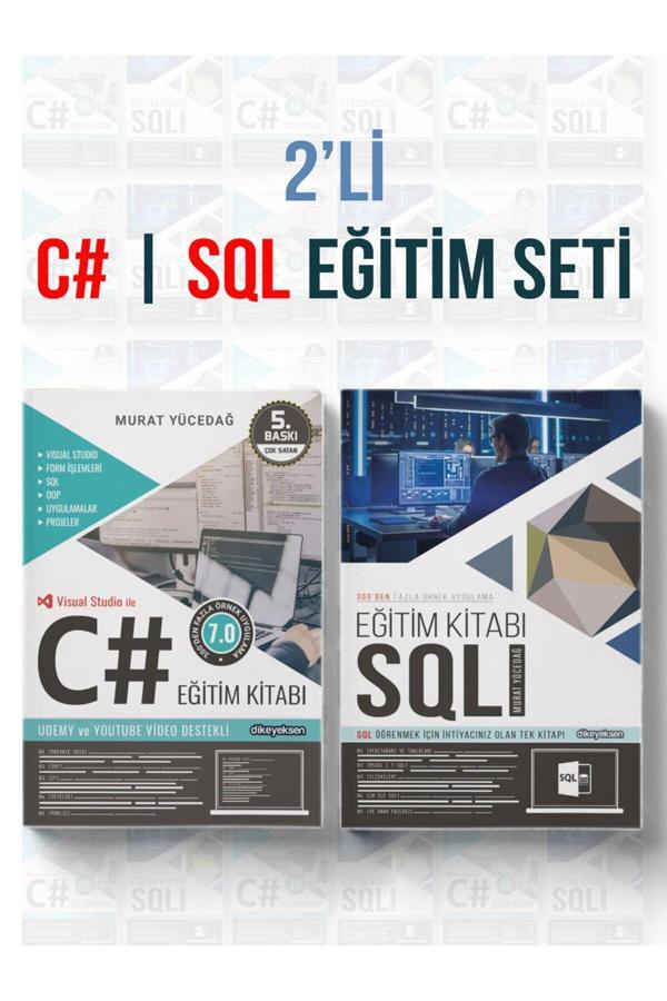 Dikeyeksen 2'Li C# Ve Sql Eğitim Seti (2 Kitap) / Murat Yücedağ - Dikeyeksen - Image 1