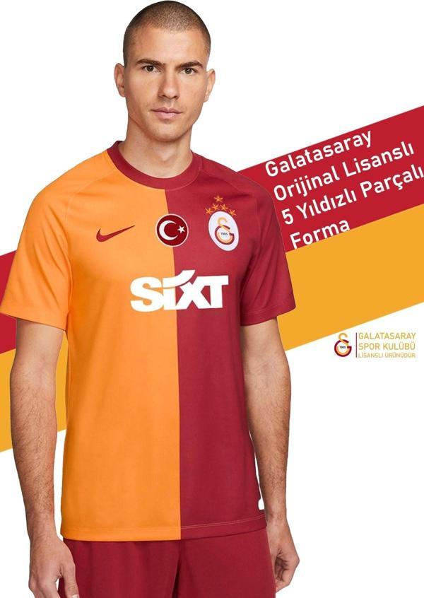 Galatasaray Orijinal Lisanslı 23-24 5 Yıldızlı Parçalı Forma - Image 1