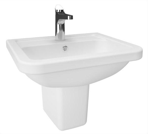 Creavit Ky045 Key Köşeli Yarım Ayak Lavabo 36*45 Cm - Image 1
