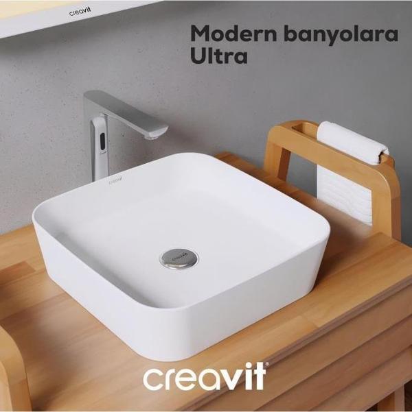 Ultra Kare Çanak Lavabo 40 Cm Beyaz Ul040-00cb00e-0000 - Image 1