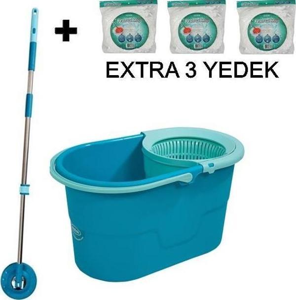 Motek Pratik Fix Mop Seti Temizlik Seti+3Ad Extra Yedek Başlık - Image 1
