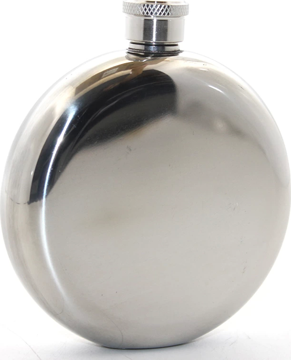 Paslanmaz Çelik Yuvarlak 5 Oz Tekli Matara Alk2676 - Image 1