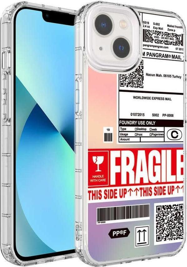 Apple iPhone 13 Kılıf Renkli Desenli Sert Silikon Zore Korn Kılıf NO5 - Image 1