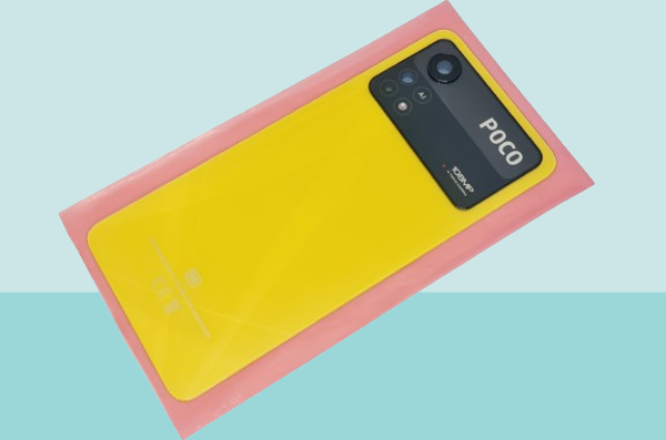 Tkgz - Xiaomi POCO X4 PRO Arka Kapak Batarya Kapağı (Cam Full Lensli) - SARI - Image 1