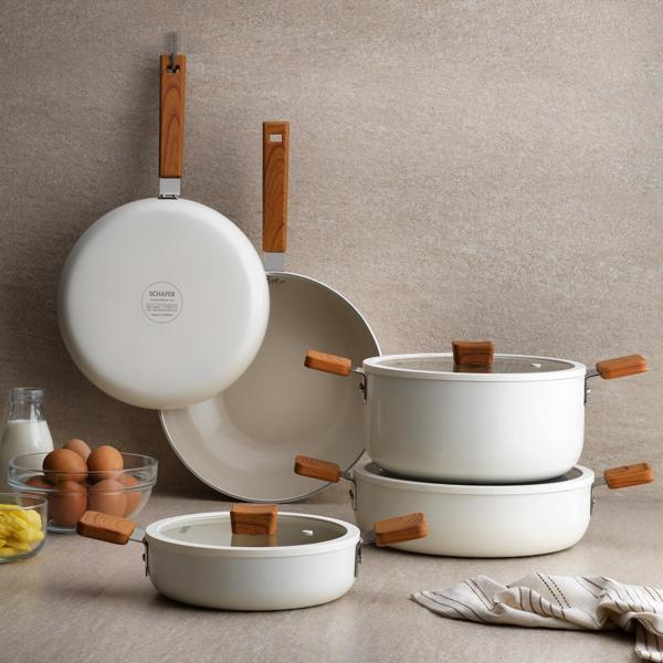 Schafer Ceramoni Seramik Wok Tava 28 Cm-Krem - Image 1