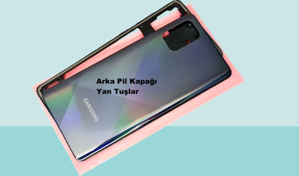 Tkgz - Samsung Galaxy A71 A715 FULL KASA Arka Kapak Batarya Kapağı - SİYAH - Image 1