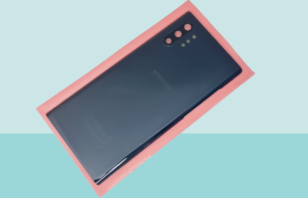 Tkgz - Samsung Galaxy NOTE 10 PLUS Arka Kapak Batarya Kapağı (Cam Full Lensli) - SİYAH - Image 1