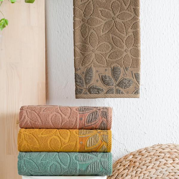Schafer Home Dolce Jakarlı Havlu 70x140-Bej - Image 1