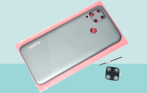 Tkgz - Oppo c15 FULL KASA Arka Kapak Batarya Kapağı - Gri - Image 1