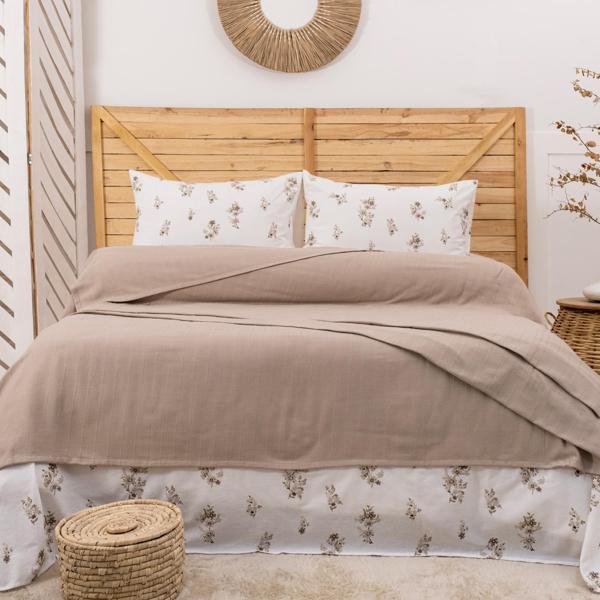 Schafer Home Hera Çift Kişilik Pike Takımı 4 Parça-Bej - Image 1