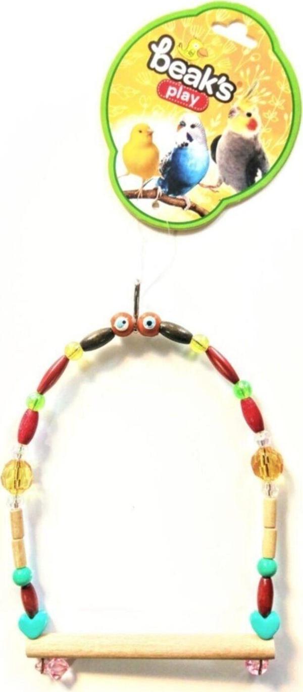 Beaks Ahşap-Boncuklu Kuş Salıncağı - Image 1