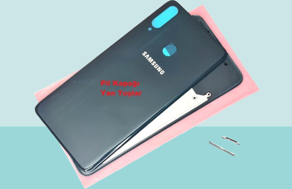Tkgz - Samsung Galaxy A20S FULL KASA Arka Kapak Batarya Kapağı - YEŞİL - Image 1