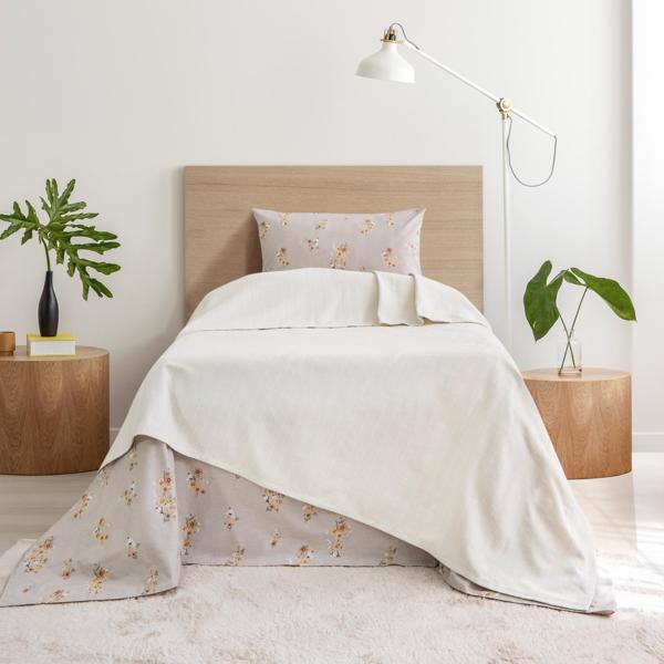 Schafer Home Hera Tek Kişilik Pike Takımı 3 Parça-Ekru - Image 1