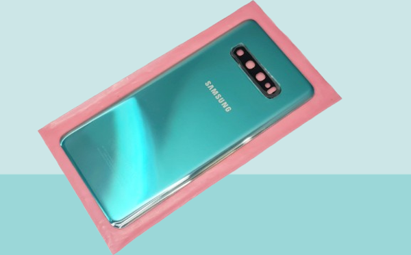 Tkgz - Samsung Galaxy S10 PLUS Arka Kapak Batarya Kapağı (Cam Full Lensli) - YEŞİL - Image 1