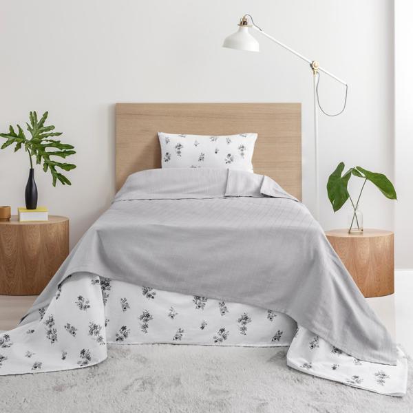 Schafer Home Hera Tek Kişilik Pike Takımı 3 Parça-Gri - Image 1