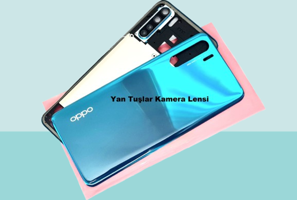 Tkgz - Oppo A91 ORJ FULL KASA Arka Kapak Batarya Kapağı - MAVİ - Image 1