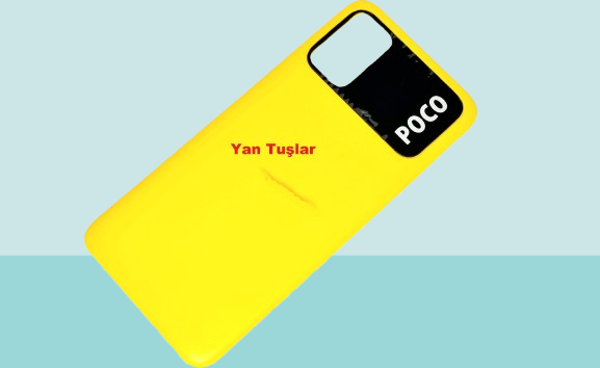 Tkgz - Xiaomi POCO M3 FULL KASA Arka Kapak Batarya Kapağı - SARI - Image 1