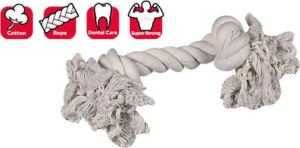 Karlie 504622- 2 Düğümlü Köpek Diş İpi Oyuncağı L 35 Cm Beyaz - Image 1