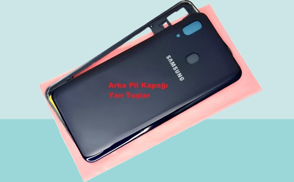 Tkgz - Samsung Galaxy A20 A 205 FULL KASA Arka Kapak Batarya Kapağı - LACİVERT - Image 1