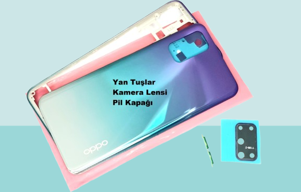 Tkgz - Oppo A72 FULL KASA Arka Kapak Batarya Kapağı - MAVİ - Image 1