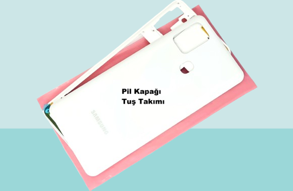 Tkgz - Samsung Galaxy A21S FULL KASA Arka Kapak Batarya Kapağı - BEYAZ - Image 1