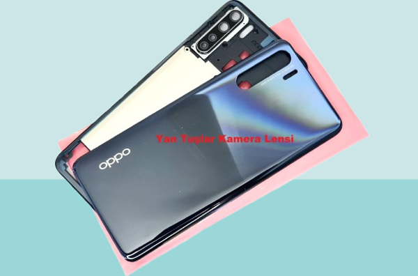 Tkgz - Oppo A91 ORJ FULL KASA Arka Kapak Batarya Kapağı - SİYAH - Image 1