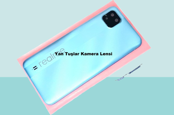 Tkgz - Oppo Realme C11 - 2021 - Arka Pil Batarya Kapağı - MAVİ - Image 1