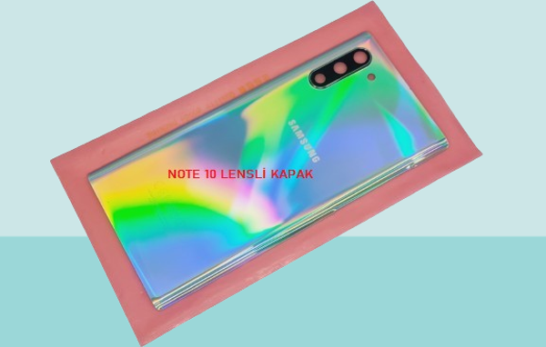 Tkgz - Samsung Galaxy NOTE 10 Arka Kapak Batarya Kapağı (Cam Full Lensli) - GRİ - Image 1