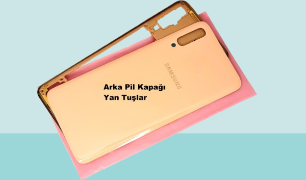 Tkgz - Samsung Galaxy A70 A705 FULL KASA Arka Kapak Batarya Kapağı - GOLD - Image 1