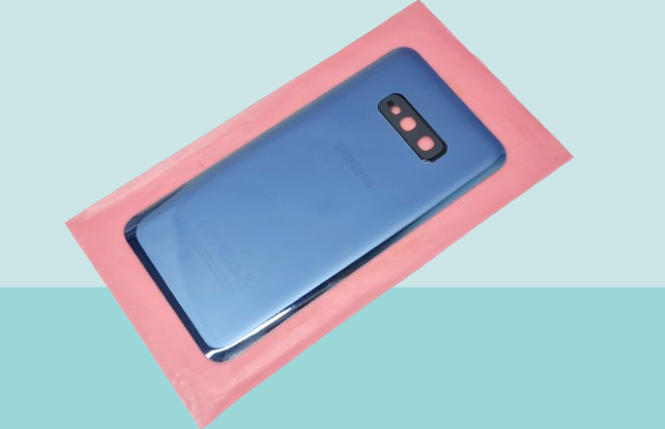 Tkgz - Samsung Galaxy S10 E Arka Kapak Batarya Kapağı (Cam Full Lensli) - MAVİ - Image 1