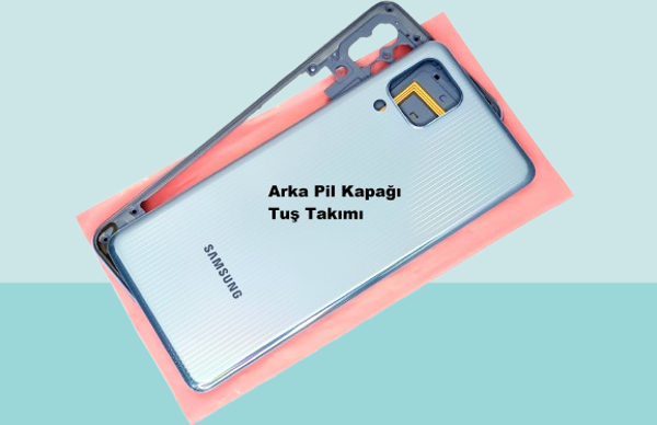 Tkgz - Samsung Galaxy M32 FULL KASA Arka Kapak Batarya Kapağı - MAVİ - Image 1