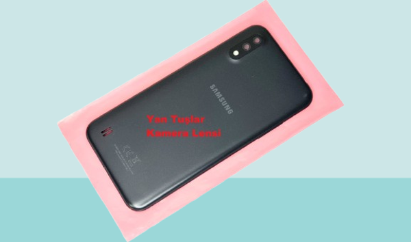 Tkgz - Samsung Galaxy A01 FULL KASA Arka Kapak Batarya Kapağı - SİYAH - Image 1