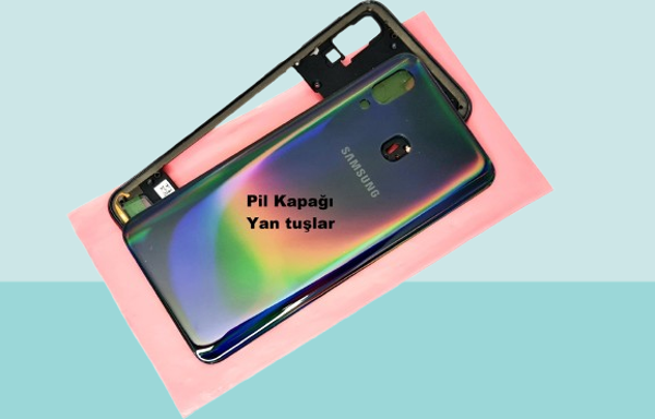 Tkgz - Samsung Galaxy A40 A 405 FULL KASA Arka Kapak Batarya Kapağı - SİYAH - Image 1