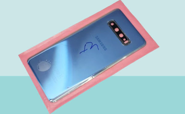 Tkgz - Samsung Galaxy S10 PLUS Arka Kapak Batarya Kapağı (Cam Full Lensli) - MAVİ - Image 1