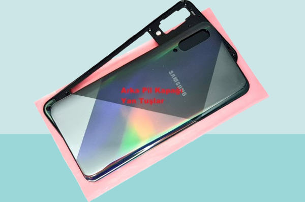 Tkgz - Samsung Galaxy A50S A507 FULL KASA Arka Kapak Batarya Kapağı - SİYAH - Image 1
