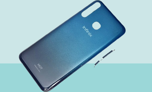 Tkgz - Infinix HOT 8 FULL KASA Arka Kapak Batarya Kapağı - SİYAH MAVİ - Image 1