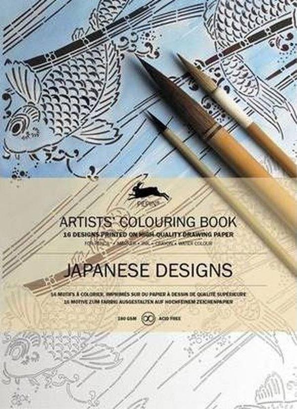 Japanese Designs: Artists' Colouring Book - Pepin Press - Image 1