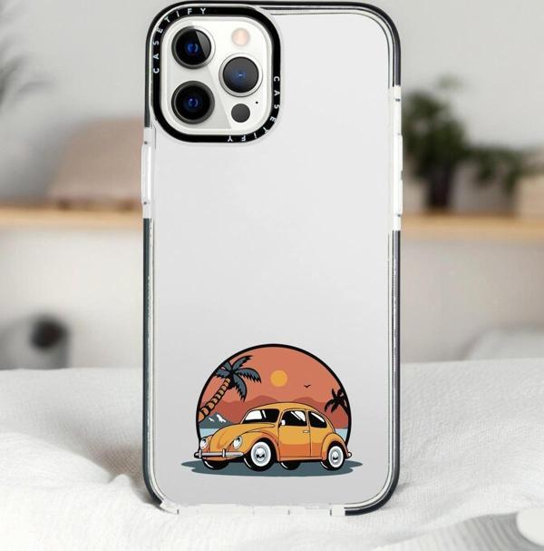 Mooodcase İphone 13 Pro Vosvos Desenli Casetify Darbe Emci Silikonlu Telefon Kılıfı - Image 1
