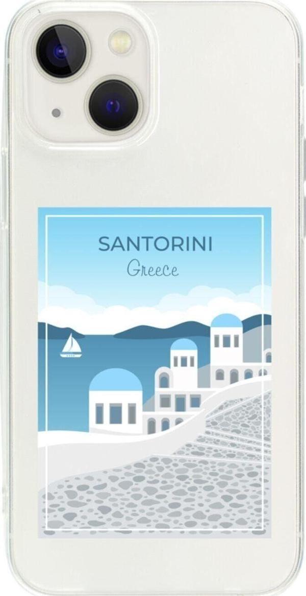 Butikcase İphone 13 Santorini Şeffaf Telefon Kılıfı - Image 1