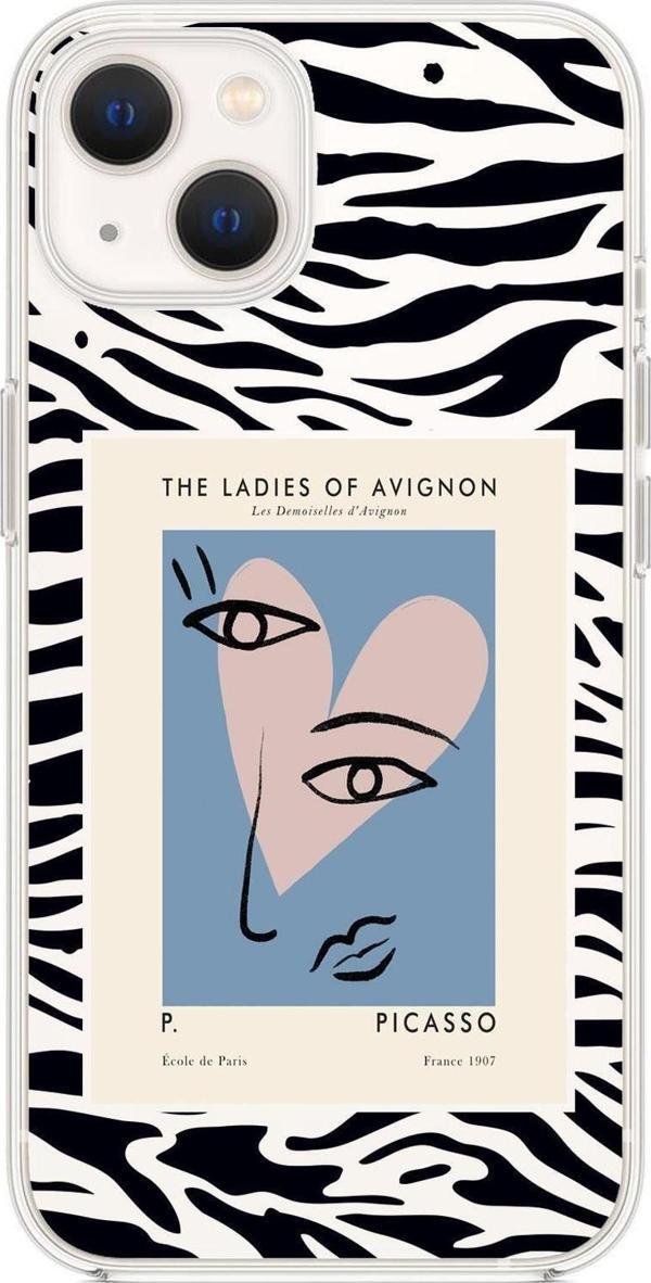 Mooodcase İphone 13 Uyumlu Picasso The Ladies Of Avignon Premium Silikonlu Şeffaf Telefon Kılıfı. - Image 1