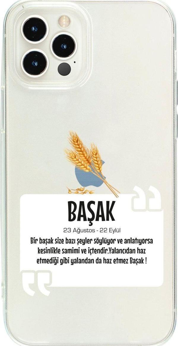 Butikcase İphone 13 Pro Uyumlu Başak Yıldız Desenli Şeffaf Telefon Kılıfı - Image 1