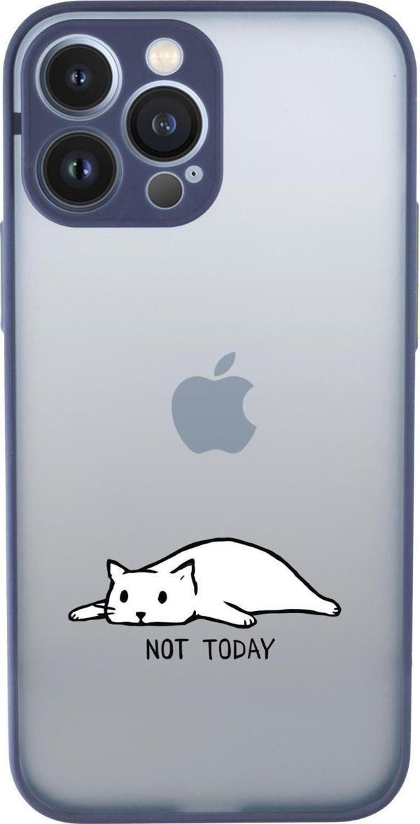 Mooodcase İphone 13 Pro Max Uyumlu Not Today Desenli Kamera Korumalı Buzlu Şeffaf Lüx Telefon Kılıfı - Image 1
