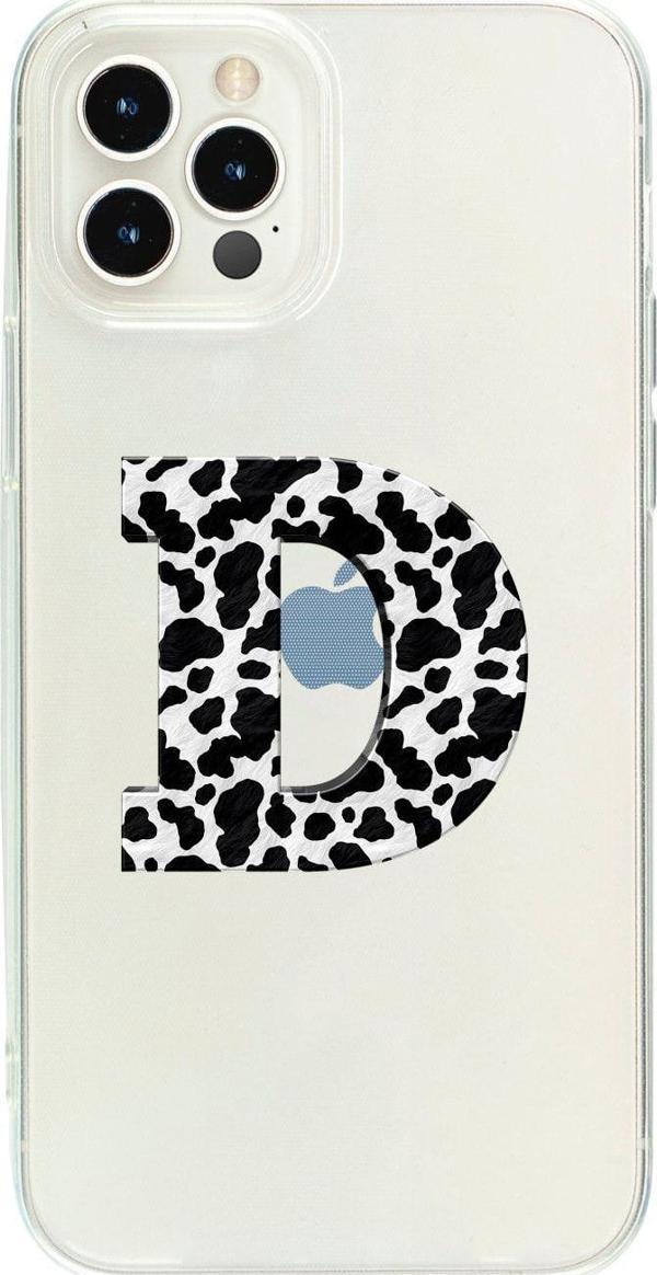Butikcase İphone 13 Pro D Harfi Desenli Şeffaf Telefon Kılıfı - Image 1